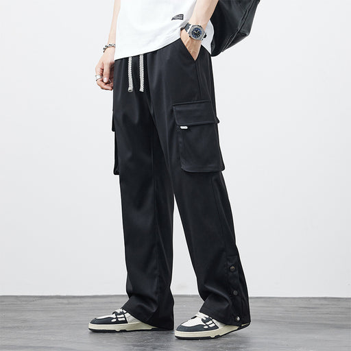 plus size loose straight-leg overalls - MRSLM
