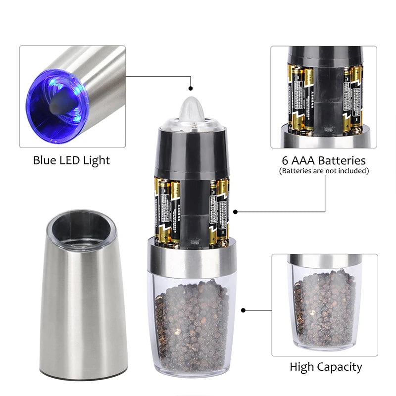Electric salt and pepper grinder, view 8 - MRSLM