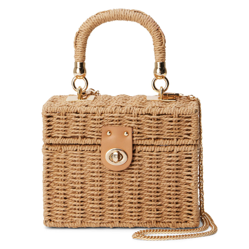 box straw beach bag, view 6 - MRSLM