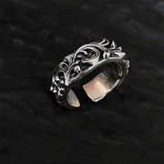 antique s925 silver embossed brambles ring - MRSLM