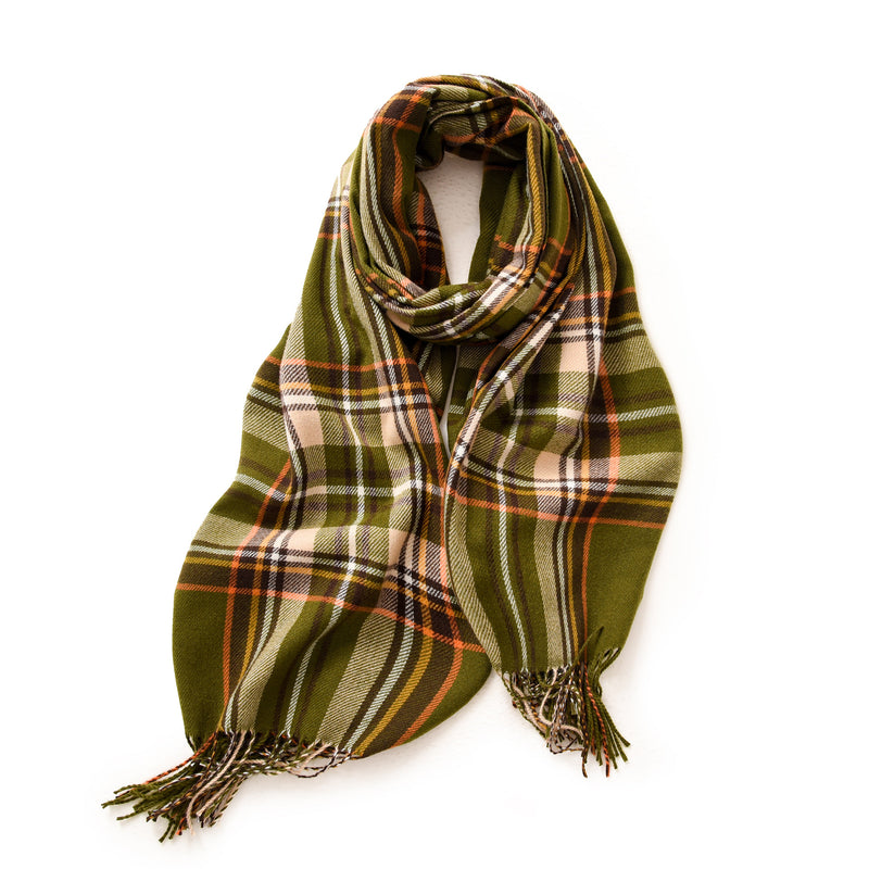Winter plaid scarf for women, view 6 - MRSLM