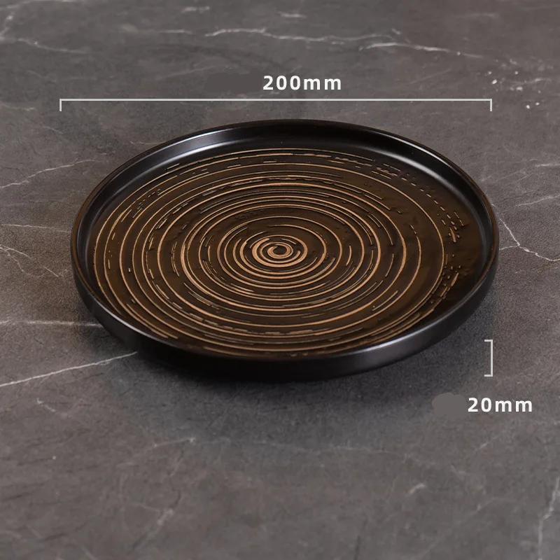 retro ceramic western style plate, view 3 - MRSLM