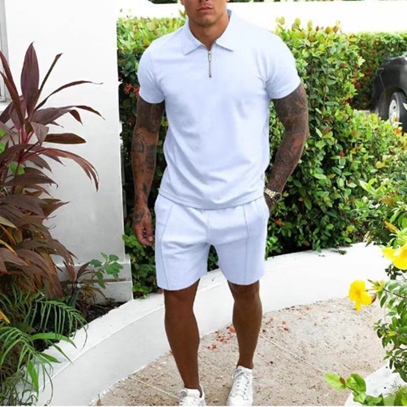 men's t-shirt and shorts set, view 2 - MRSLM