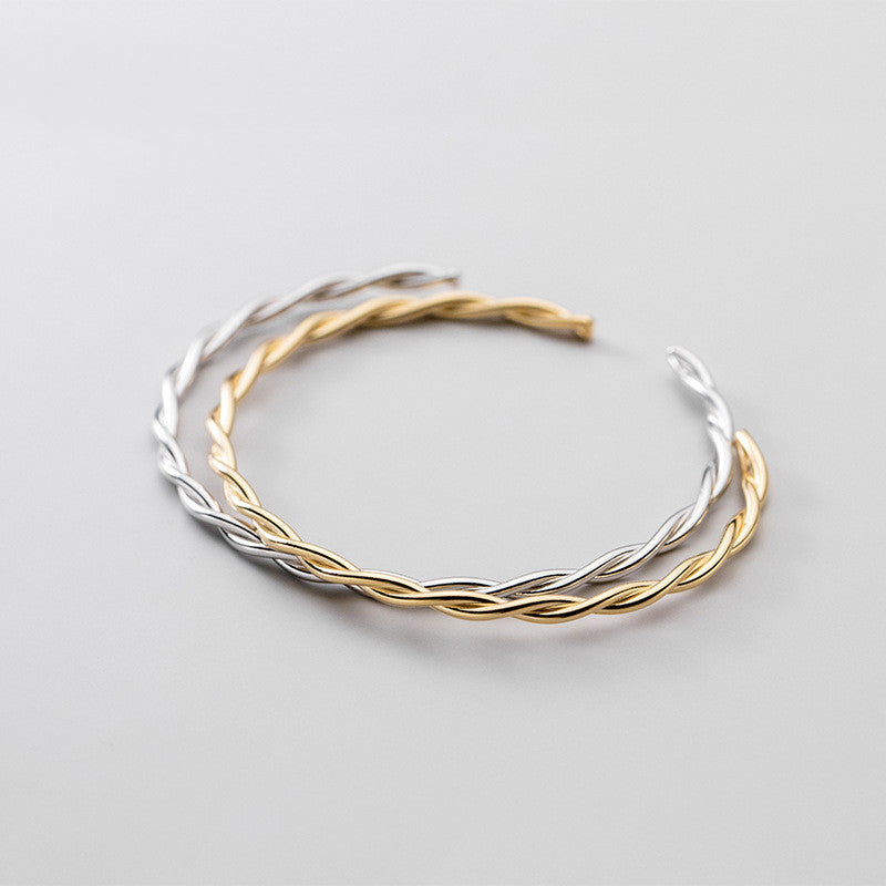 simple glossy twist bracelet, view 4 - MRSLM