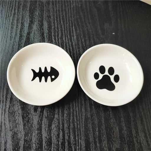 cute cat mini ceramic snack plate - MRSLM