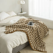 3d illusion plaid cotton bedspread - MRSLM