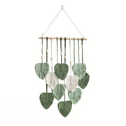 handwoven cotton rope leaf wall tapestry, view 9 - MRSLM