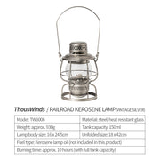 vintage windproof kerosene railroad lantern, view 10 - MRSLM
