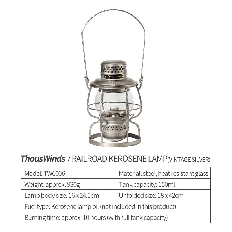 vintage windproof kerosene railroad lantern, view 10 - MRSLM