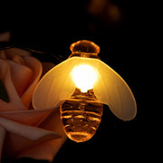 solar-powered honey bee string lights, view 8 - MRSLM