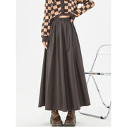 A-line faux leather maxi skirt, view 5 - MRSLM