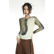 tie-dye long sleeve tee, view 3 - MRSLM