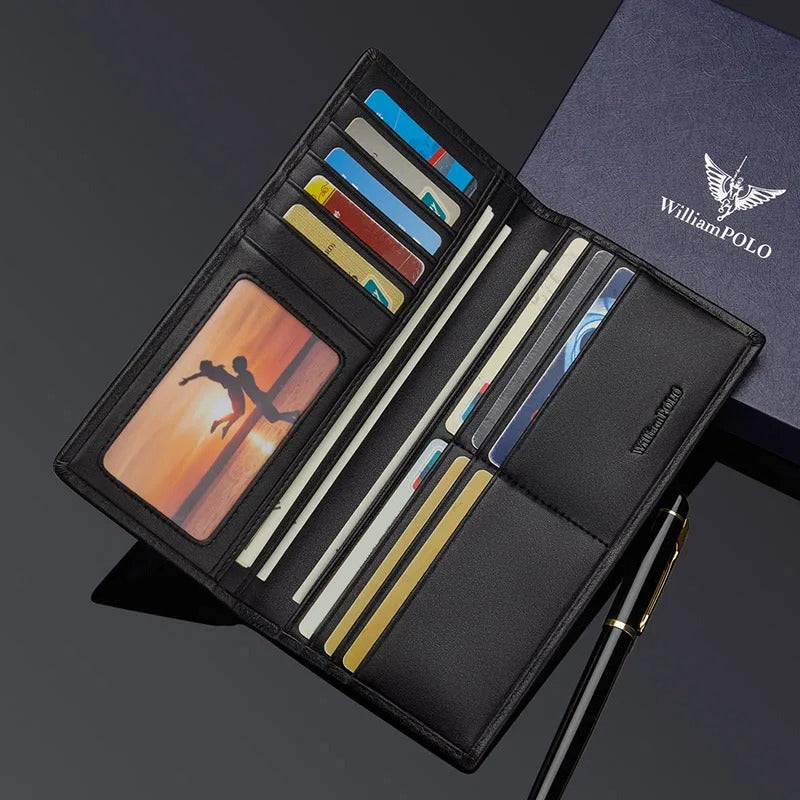 leather wallet with ID card holder, view 6 - MRSLM