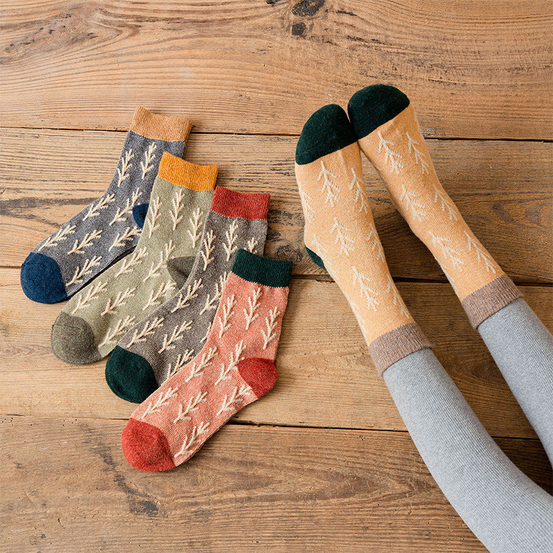 korean style retro wool socks, view 10 - MRSLM