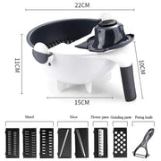 9-in-1 vegetable slicer with drain basket, view 8 - MRSLM