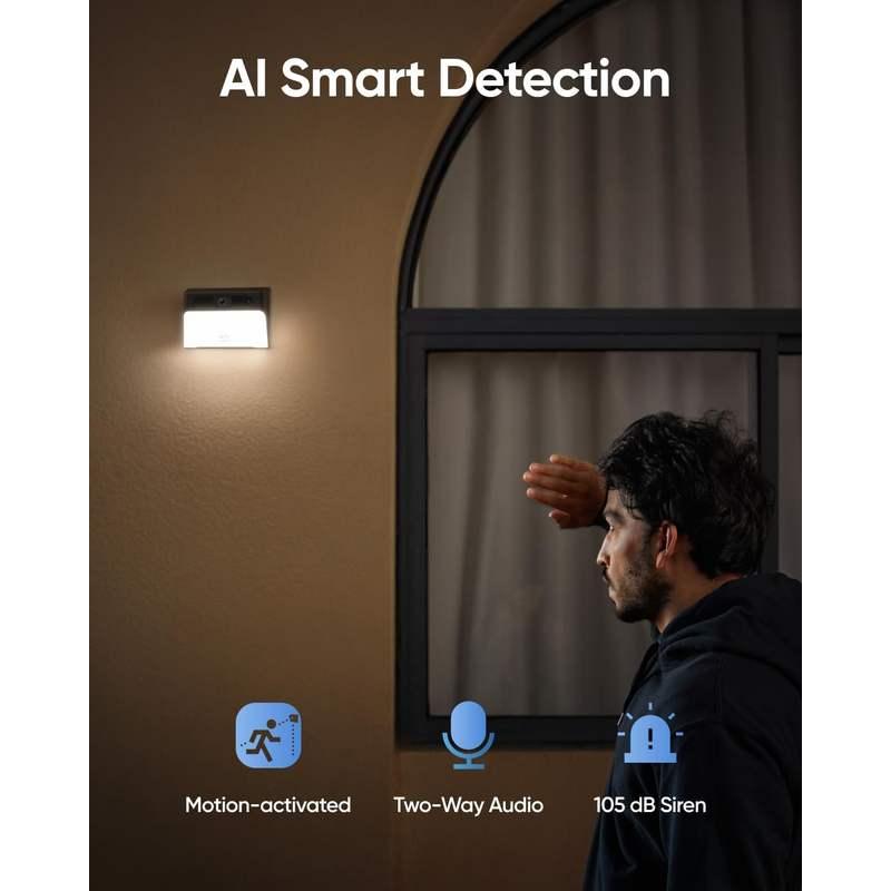 solar 2k wireless outdoor security camera with light, view 4 - MRSLM
