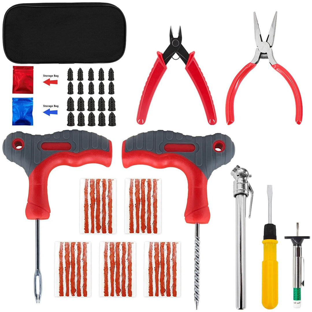 Complete Car Tire Repair & Emergency Tool Set