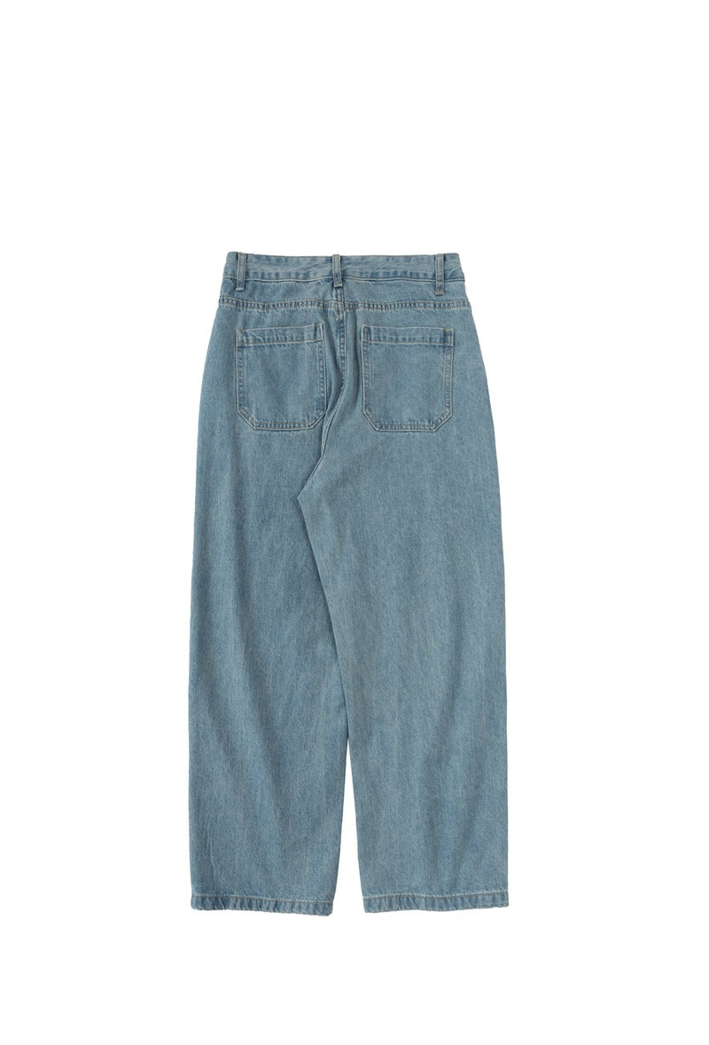 retro loose straight jeans, view 4 - MRSLM