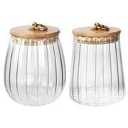 glass storage jars with bamboo lid - MRSLM