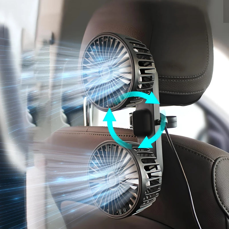 dual-head car seat cooling fan, view 7 - MRSLM