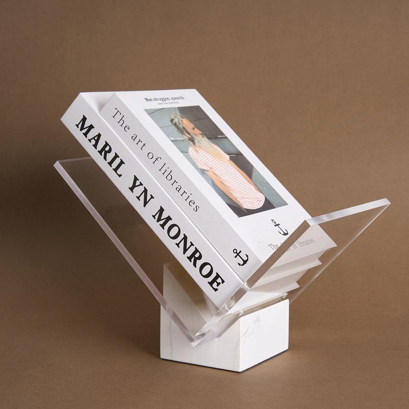 marble and acrylic book stand - MRSLM