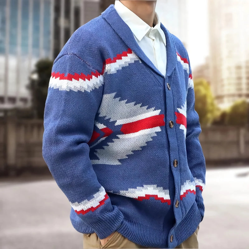men's knitwear cardigan long sleeve button down, view 3 - MRSLM