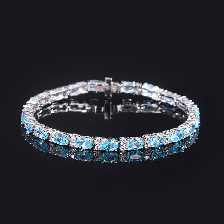 Whole Body Silver Imitation Color Treasure Style Denier Shaped Seiko Bracelet