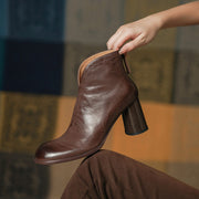 women's cowhide ankle boots, view 5 - MRSLM
