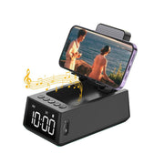 foldable bluetooth speaker stand with alarm clock, view 10 - MRSLM