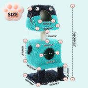 monster-themed cat tree tower, view 6 - MRSLM