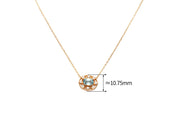 Silver citrine and sky blue topaz necklace, view 2 - MRSLM