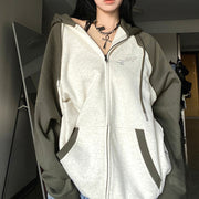 loose double hood cotton cardigan sweater - MRSLM