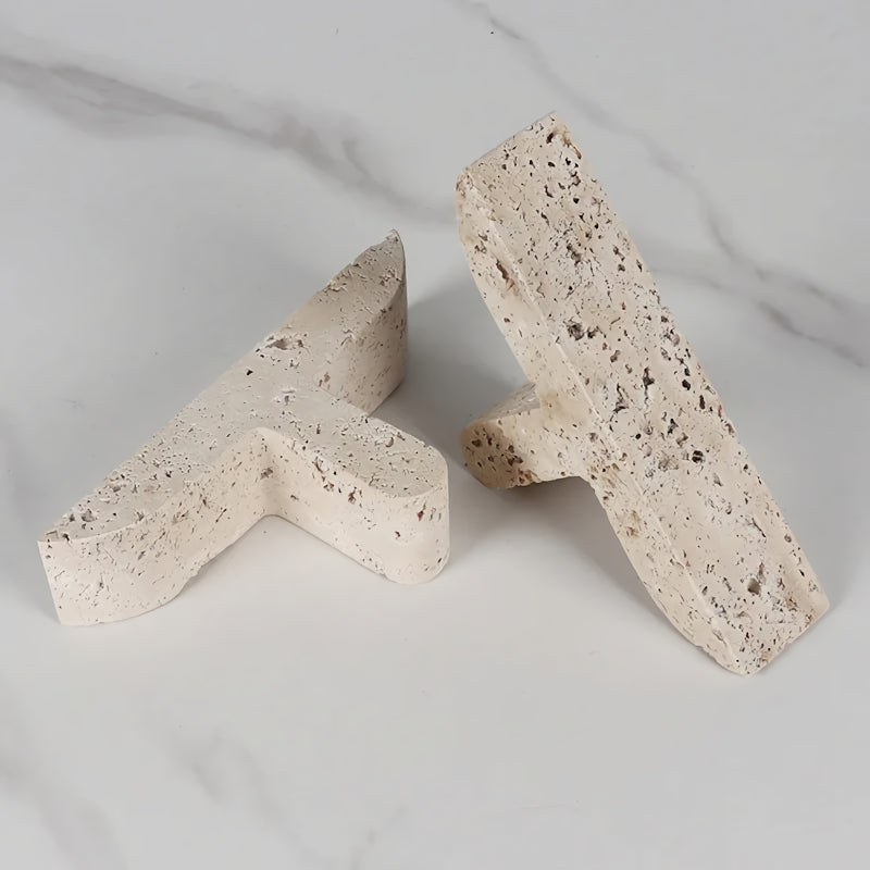 Travertine bookend, view 6 - MRSLM