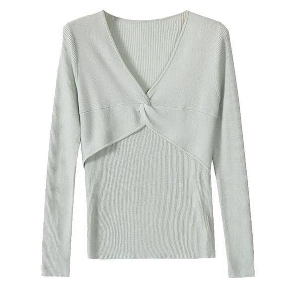 v-neck pullover sweater, view 3 - MRSLM