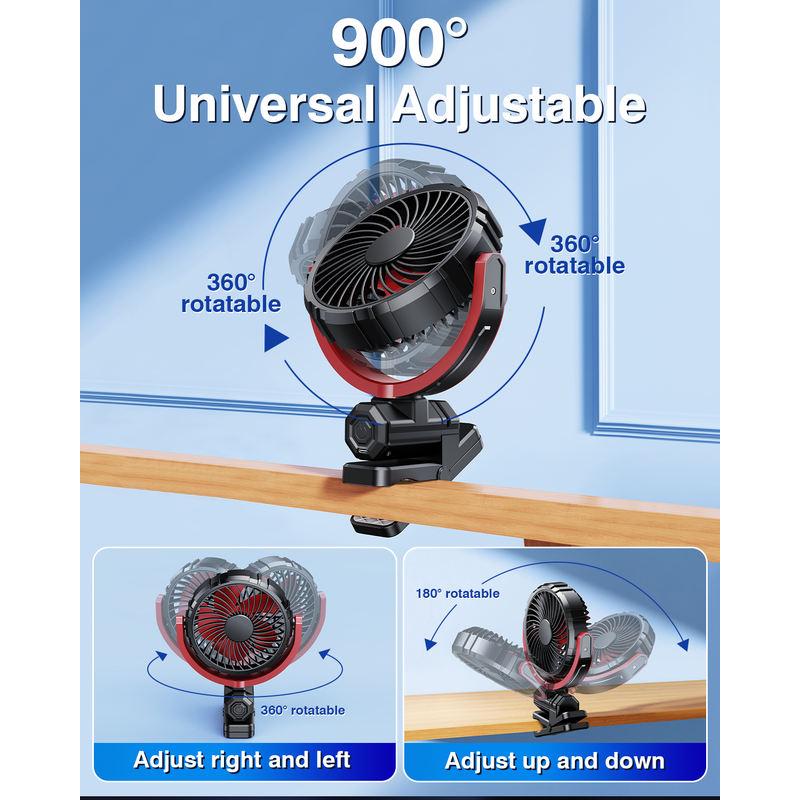 portable car cooling clamp fan, view 8 - MRSLM