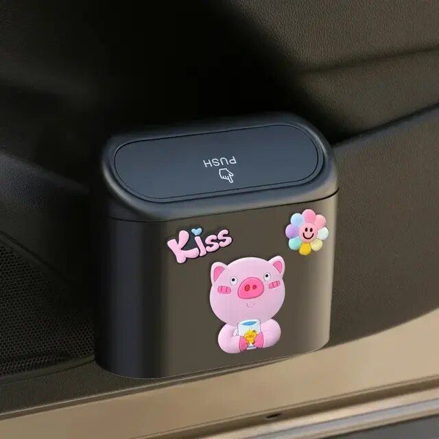 Compact cartoon car garbage bin - MRSLM