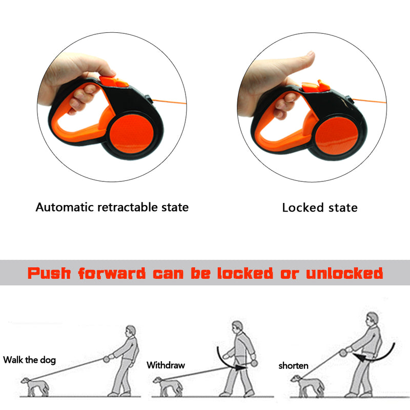 Retractable dog leash, view 6 - MRSLM