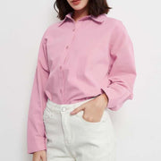 autumn oversized casual blouse, view 3 - MRSLM