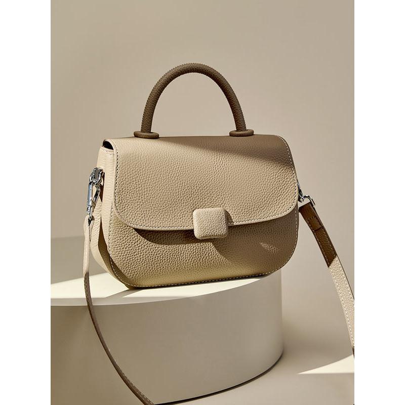 leather crossbody saddle bag, view 12 - MRSLM