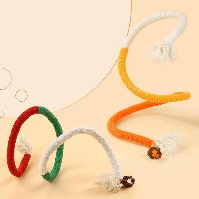 cotton rope cat teaser toy, view 6 - MRSLM