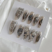 gothic butterfly press-on nails, view 5 - MRSLM