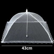 lace trimmed foldable mesh food cover, view 2 - MRSLM