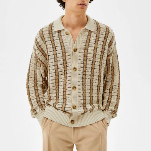 men's striped knit cardigan - MRSLM