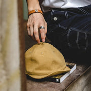 oversize denim golf cap, view 7 - MRSLM