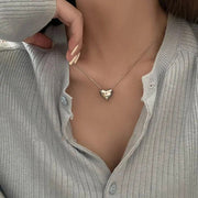 vintage heart pendant necklace, view 6 - MRSLM