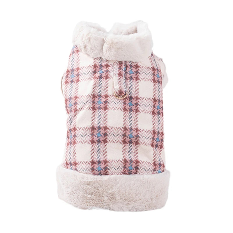 warm dog coat with D-ring, view 3 - MRSLM
