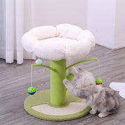 cat tree tower with scratcher post, view 2 - MRSLM