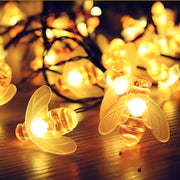 solar-powered honey bee string lights, view 3 - MRSLM