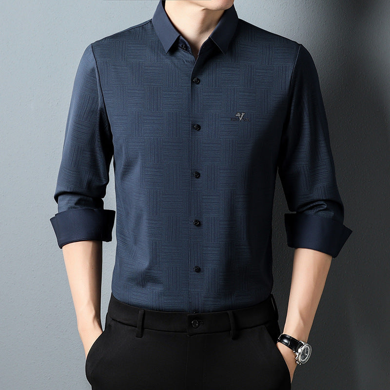 casual long sleeve plaid shirt - MRSLM