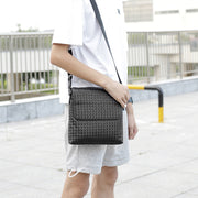 Woven men's casual shoulder bag, view 4 - MRSLM